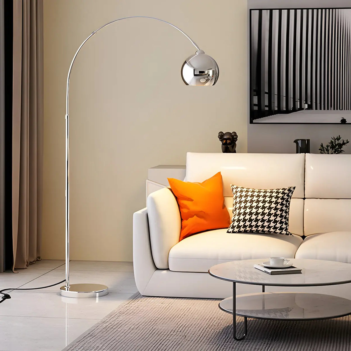 Chrome Arc Floor Lamp