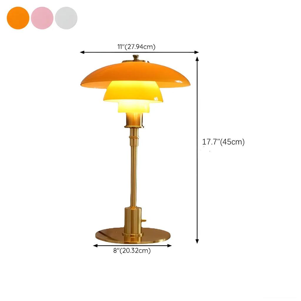 Layered Glass Umbrella Table Lamp