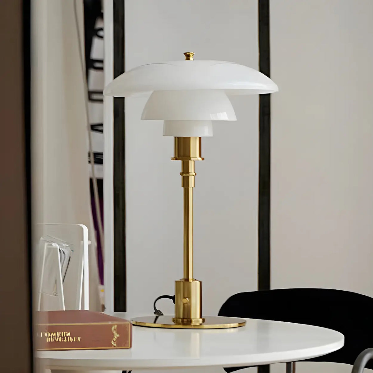 Layered Glass Umbrella Table Lamp