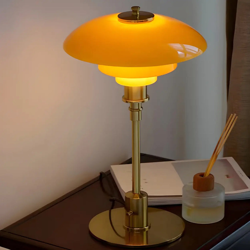 Layered Glass Umbrella Table Lamp