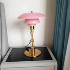 Layered Glass Umbrella Table Lamp