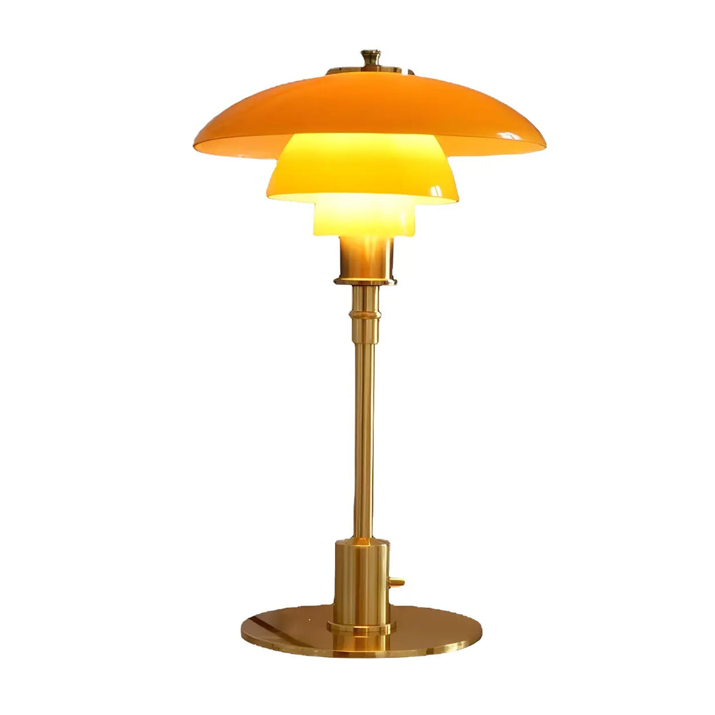 Layered Glass Umbrella Table Lamp