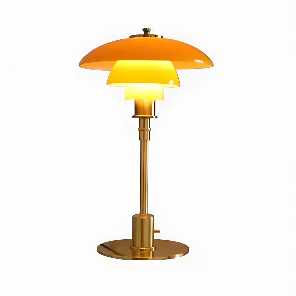 Layered Glass Umbrella Table Lamp