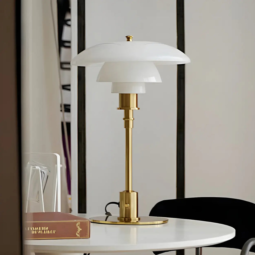 Layered Glass Umbrella Table Lamp