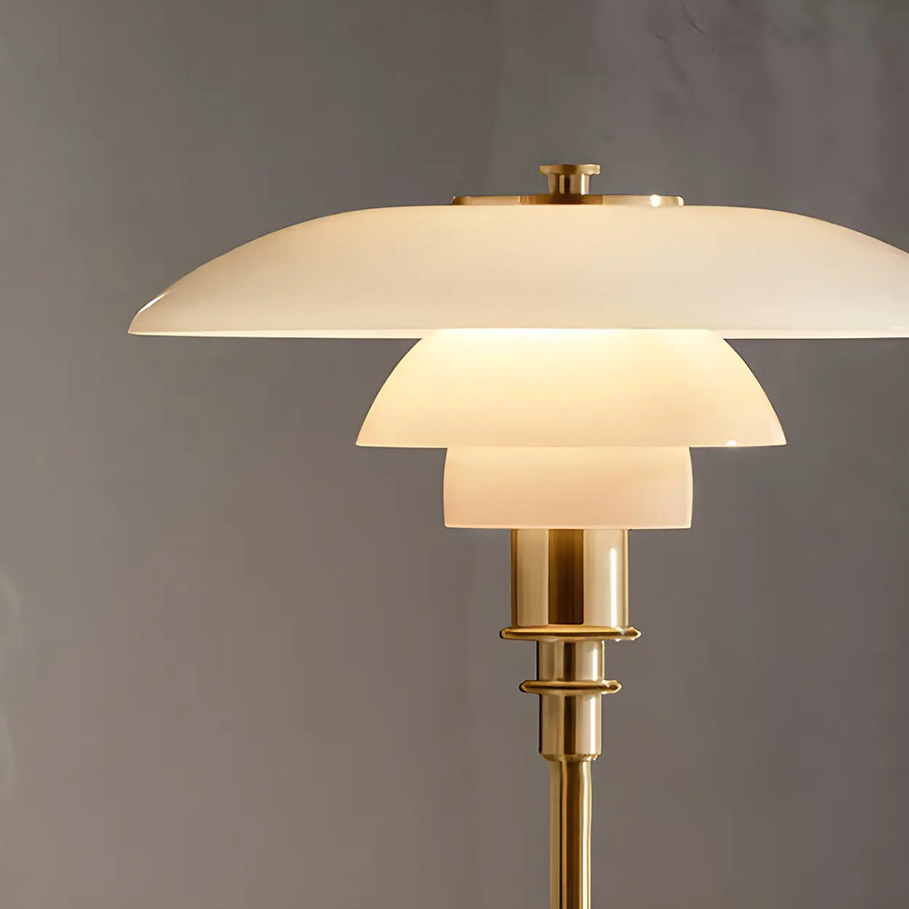 Multi-Layer Glass Umbrella Table Lamp