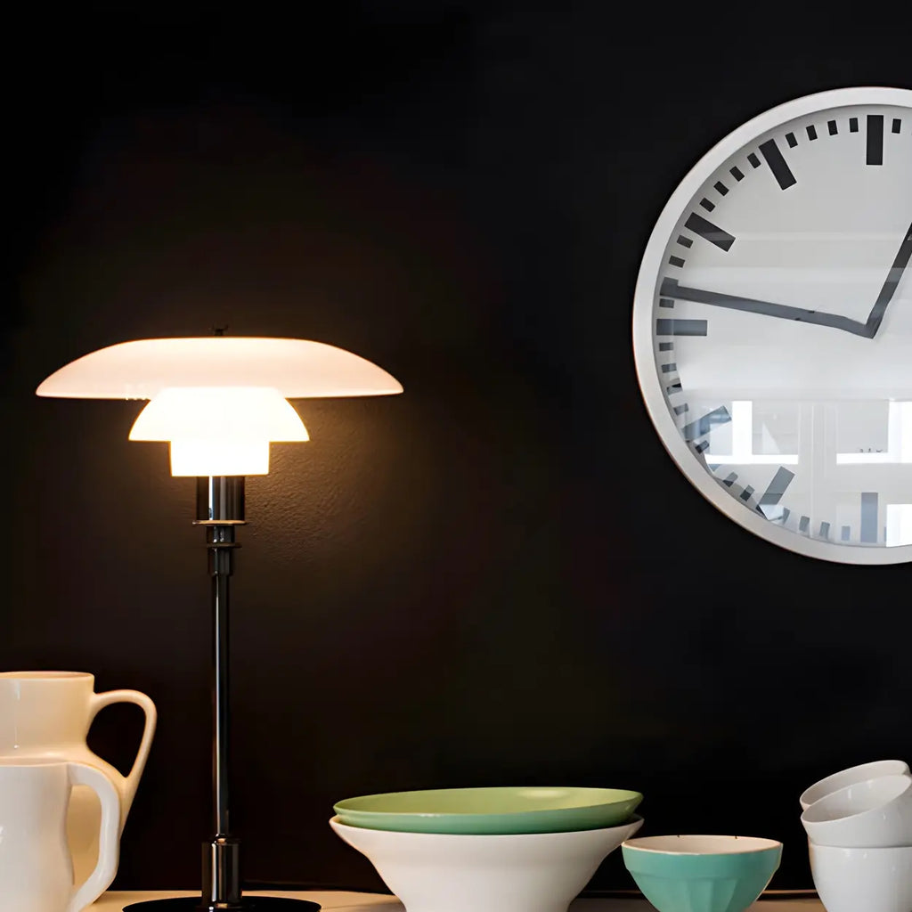 Multi-Layer Glass Umbrella Table Lamp