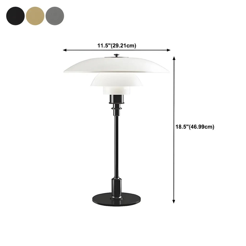 Multi-Layer Glass Umbrella Table Lamp