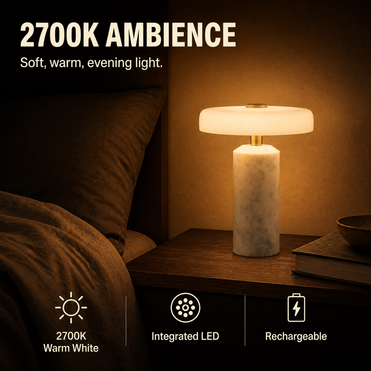Cairn Marble Table Lamp