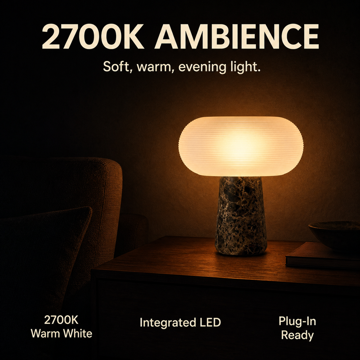 Flint Marble Table Lamp